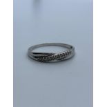 9ct white gold diamond ring