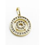 10ct gold diamond set pendant