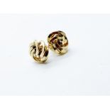 14ct gold knot earrings
