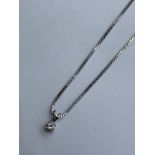 18ct white gold pendant and chain