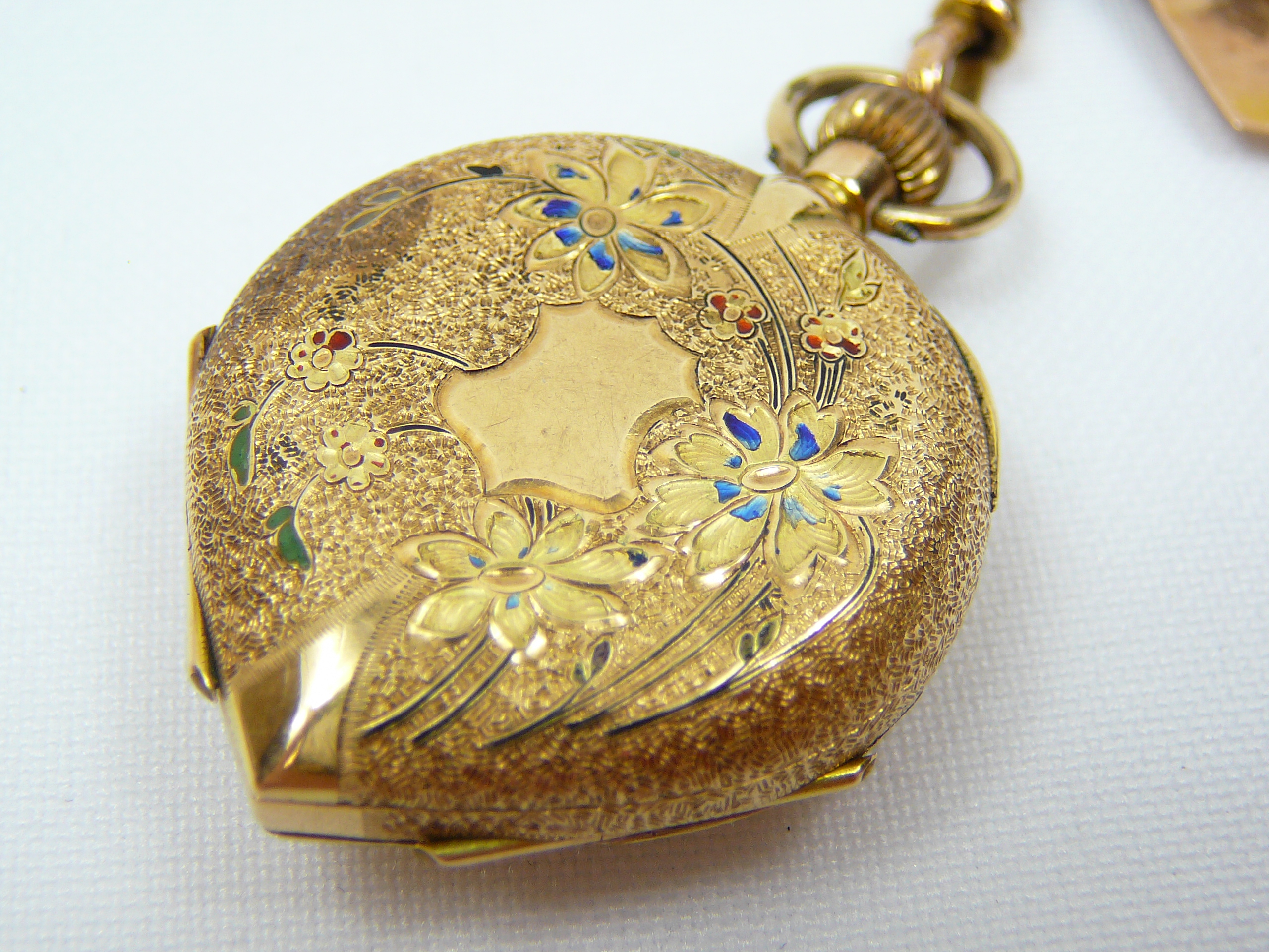 Ladies Antique Gold Brooch Fob Watch - Image 5 of 8