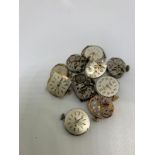 10 x assorted watch movements
