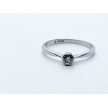 Platinum and diamond ring