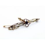 9ct gold amethyst brooch