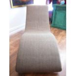 Contemporary handmade chaise in Harris Tweed