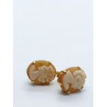 9ct gold cameo earrings