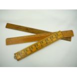 20th cent, folding ruler etc