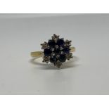 18ct gold sapphire and diamond ring