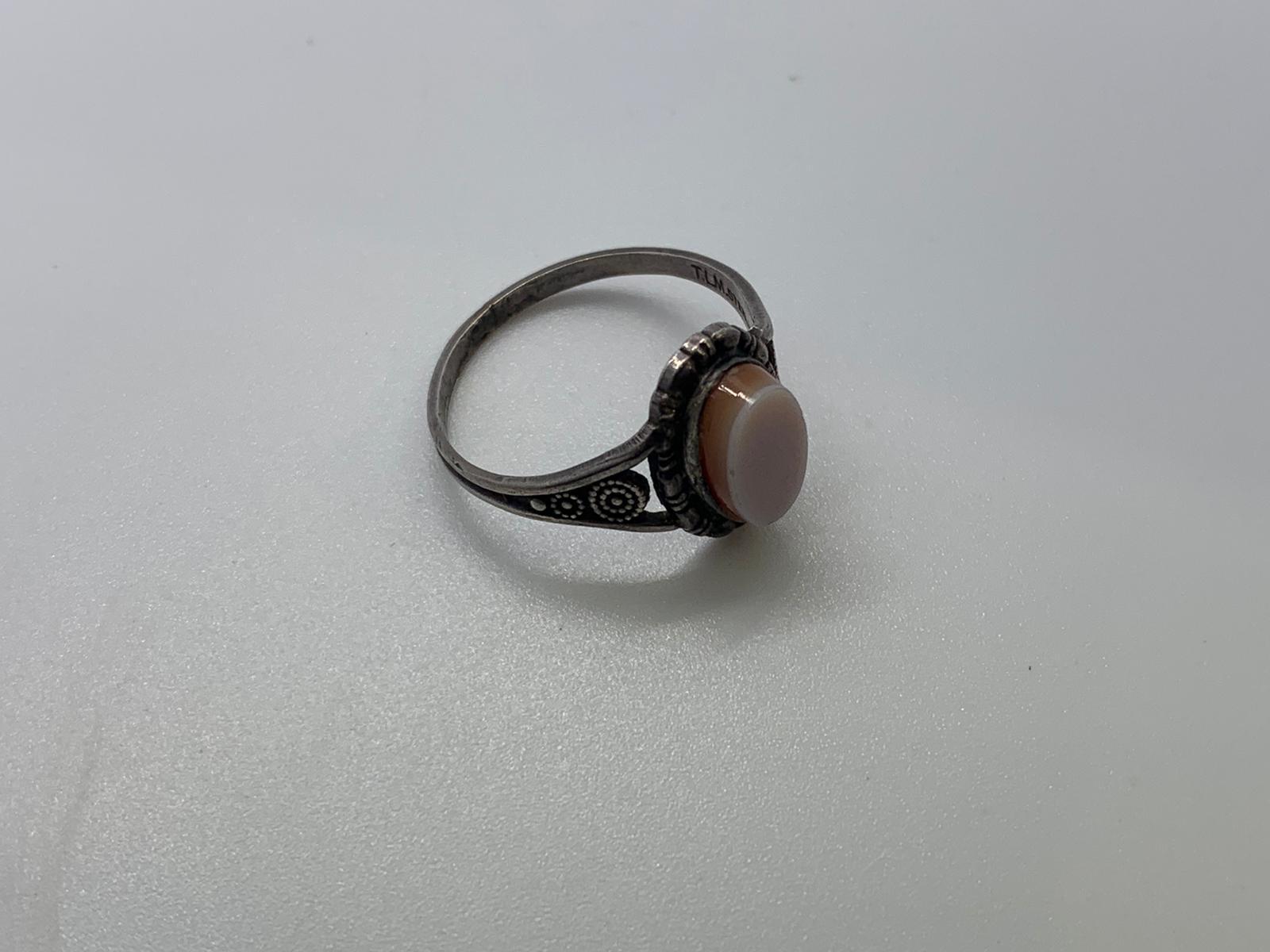 Silver cornelian ring - Image 2 of 2