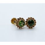 9ct gold peridot earrings