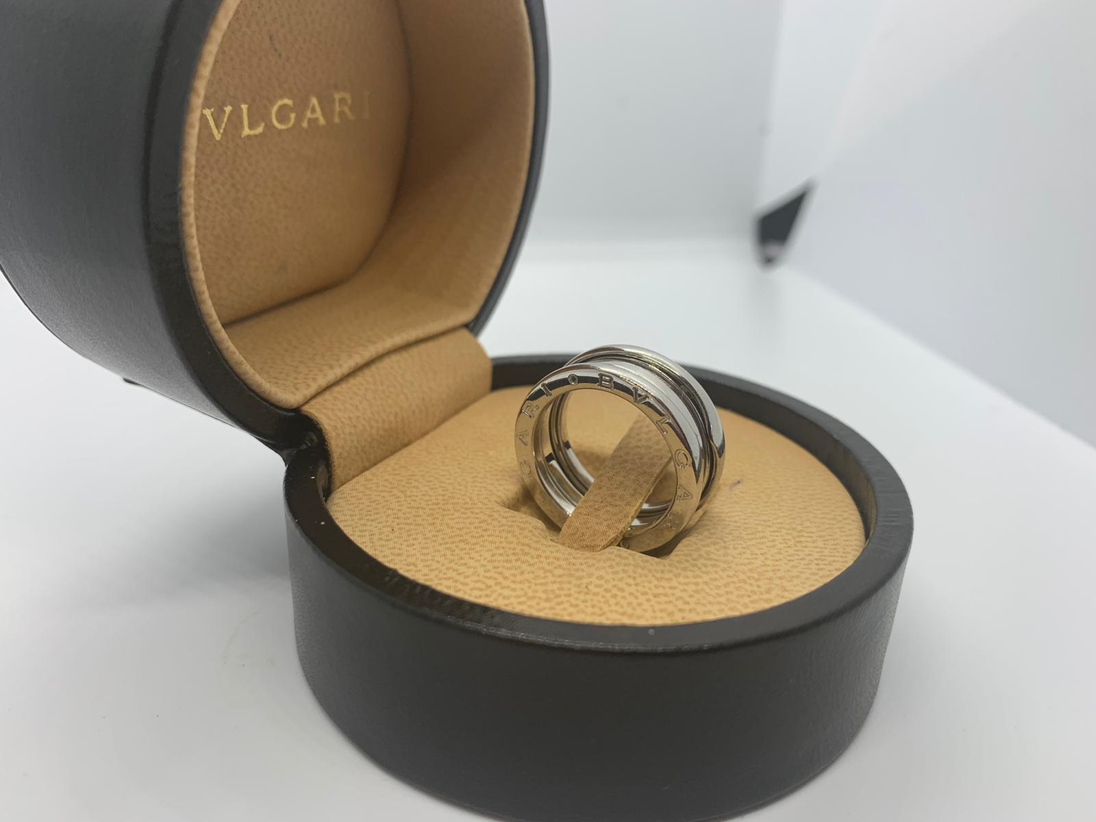 18ct white gold Bvlgari ring - Image 3 of 4