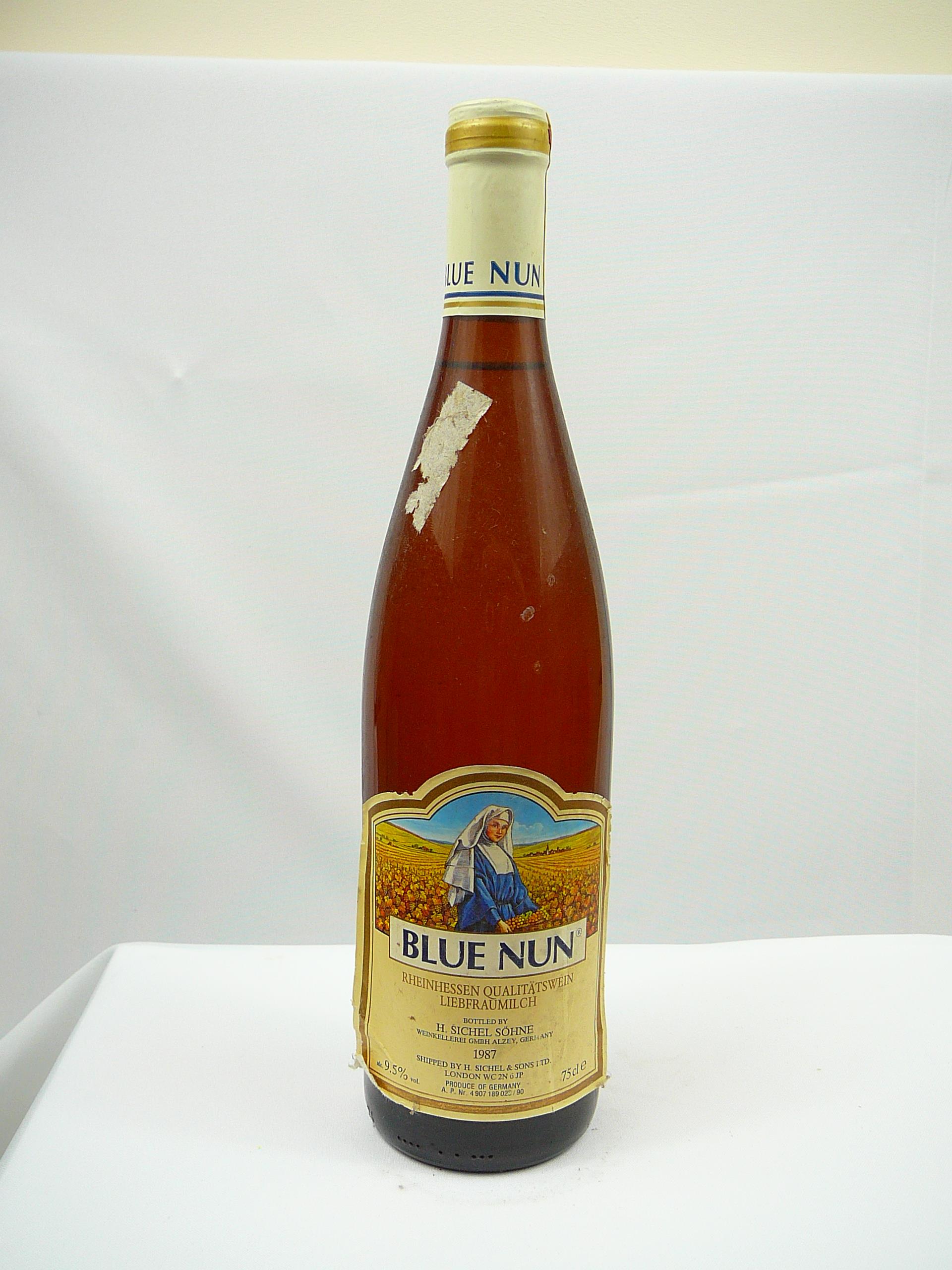 10 bottles vintage Blue Nun Wine - Image 6 of 10