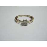 9ct white gold diamond ring