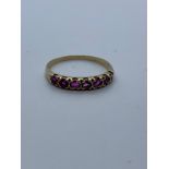 9ct gold ruby ring