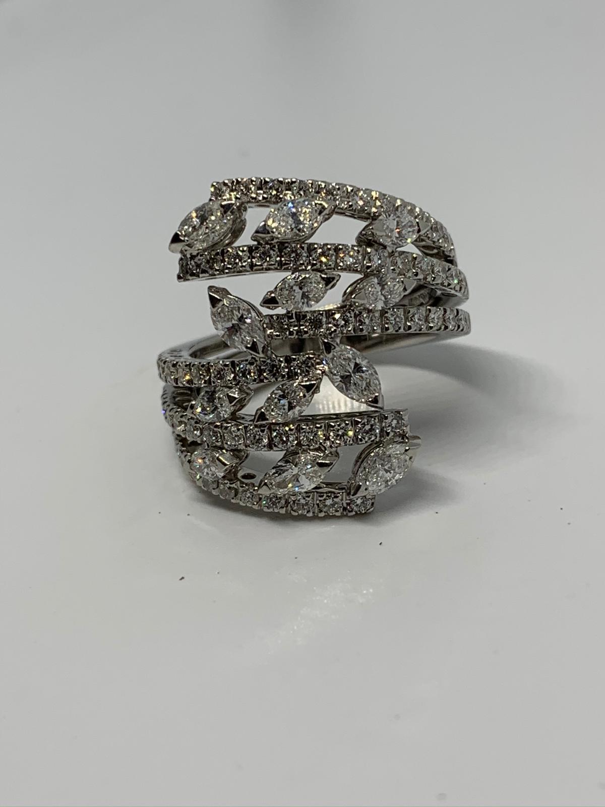 18ct white gold diamond ring - Image 3 of 3