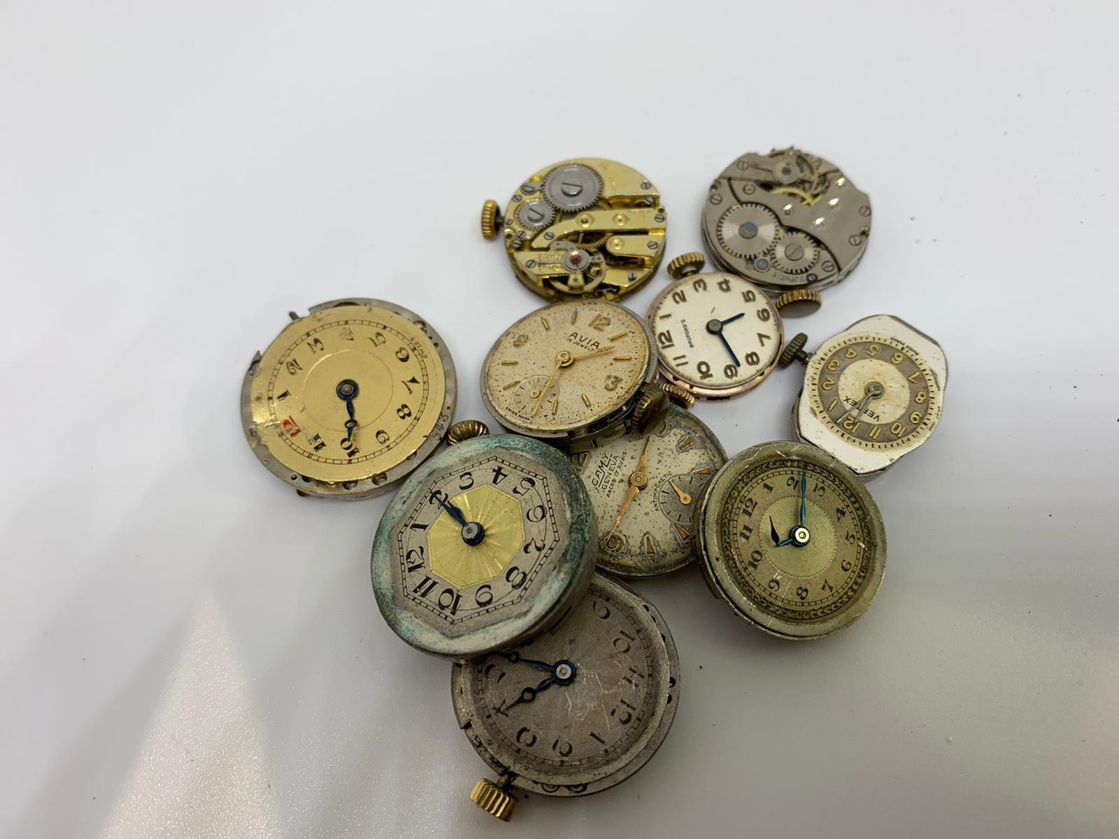 10 x assorted ladies watch movements