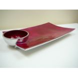 Retro aluminium and enamel dish