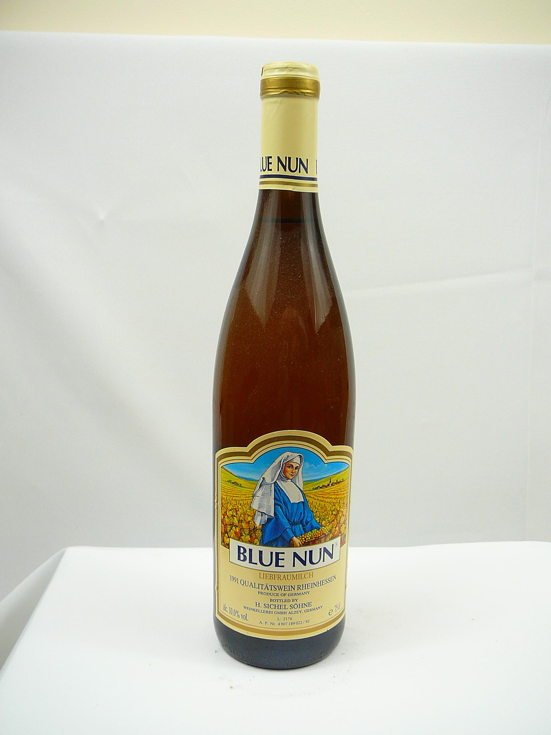 10 bottles vintage Blue Nun Wine - Image 2 of 10