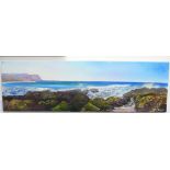 Coastal panorama oil on canvas