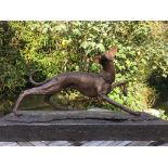 Whippet sculpture