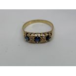 18ct gold sapphire and diamond ring