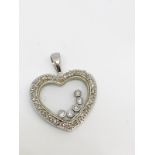 18ct white gold diamond pendant