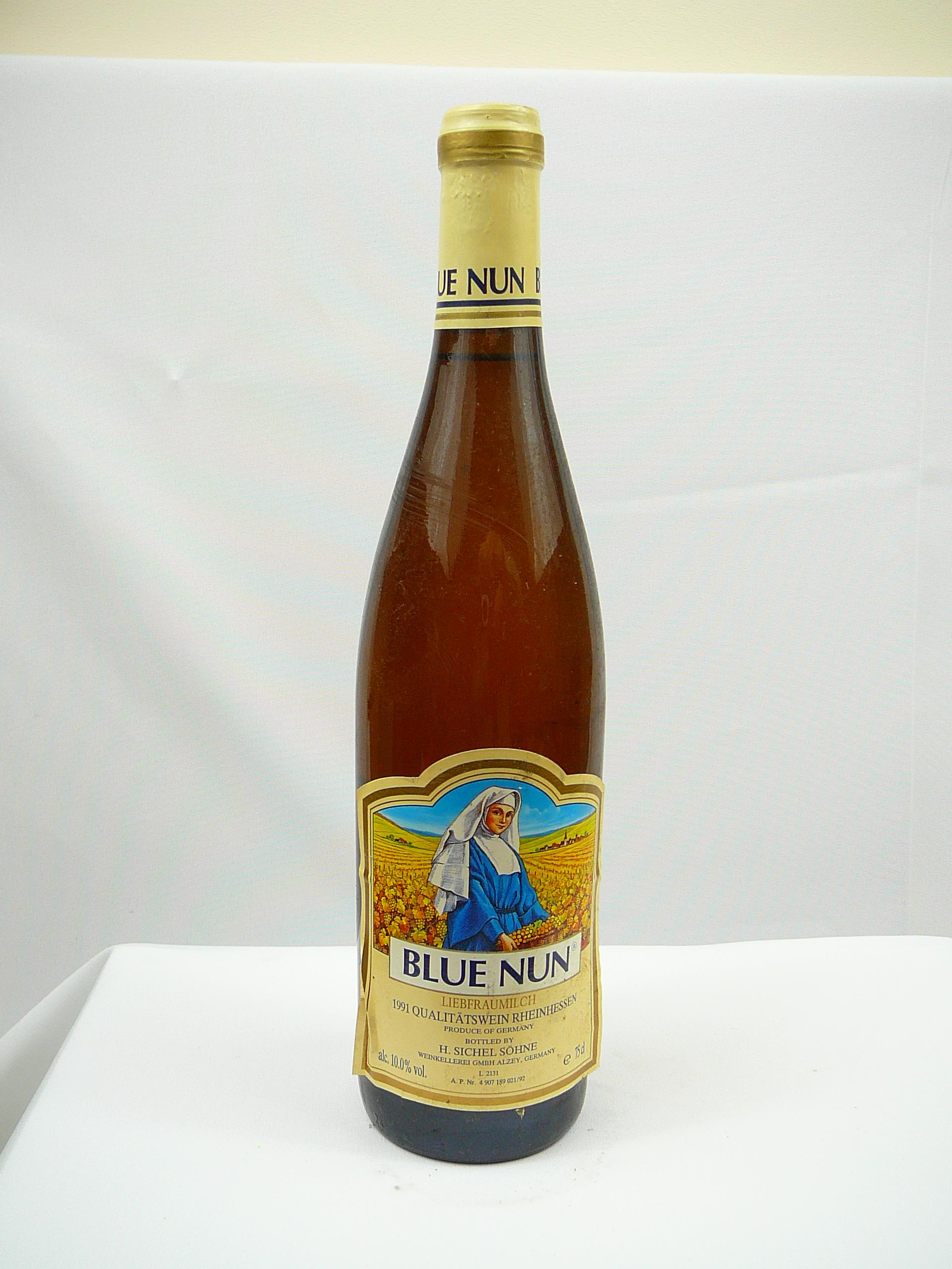 10 bottles vintage Blue Nun Wine - Image 3 of 10