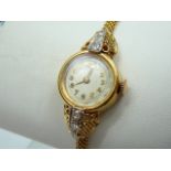 Ladies gold vintage gold wrist watch