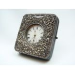 Silver easel back pocket watch stand