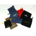 Assorted suede watch pouches