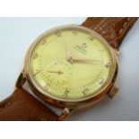 Gents Vintage Gold Omega Wrist Watch