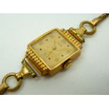 Ladies gold vintage wrist watch