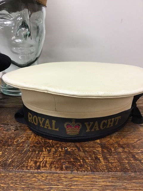 A 19th century bicorn naval hat together with a sailors hat from the Royal Yacht and a station - Image 3 of 5