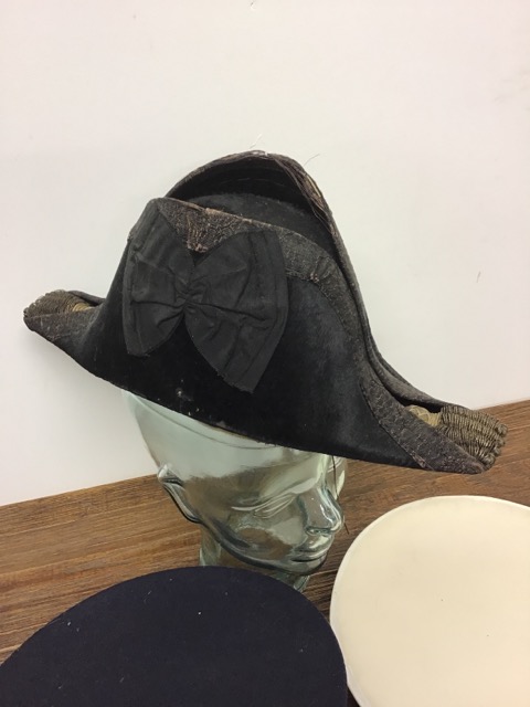 A 19th century bicorn naval hat together with a sailors hat from the Royal Yacht and a station - Image 5 of 5