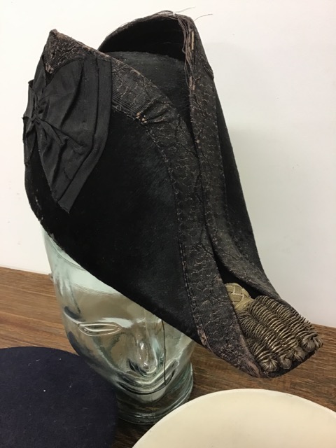 A 19th century bicorn naval hat together with a sailors hat from the Royal Yacht and a station - Image 4 of 5