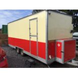A mobile catering van/trailer. Double windowed fully fitted gas and electricity.