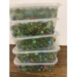 Large quantity of marbles