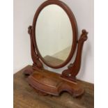 Dressing table mirror with vanity compartment