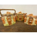 Cottage ware Authur wood tea pots W:13cm x D:10cm x H:13cm