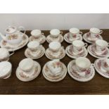Staffordshire Tea cups, saucers and tea plates also a Colclough china completes tea set
