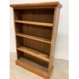 Light oak book shelves W:76cm x D:26cm x H:114cm