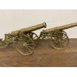 Pair of large table cannons W:40cm x D:11cm x H:22cm