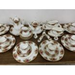 A large quantity of Royal Albert old country rose