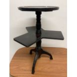 E.W.Godwin style occasional table W:55cm x D:55cm x H:71cm