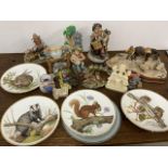 Large quantity of collectors ornaments, plates etc