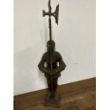 1930â€™s fire companion in the form of a Knight W:28cm x D:16cm x H:95cm