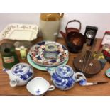 Various China inc a Meissen cup also with pottery and miscellaneous items