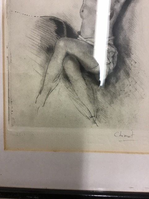 French erotica.- Chimot (Edouard, 1880-1959). Four nude etchings dry point printed with plate tone, - Image 7 of 7