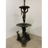 A 20th centuryCast iron garden fountain. 165cm(h)