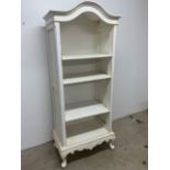 Decorative French style cream painted shelves W:71cm x D:43cm x H:193cm